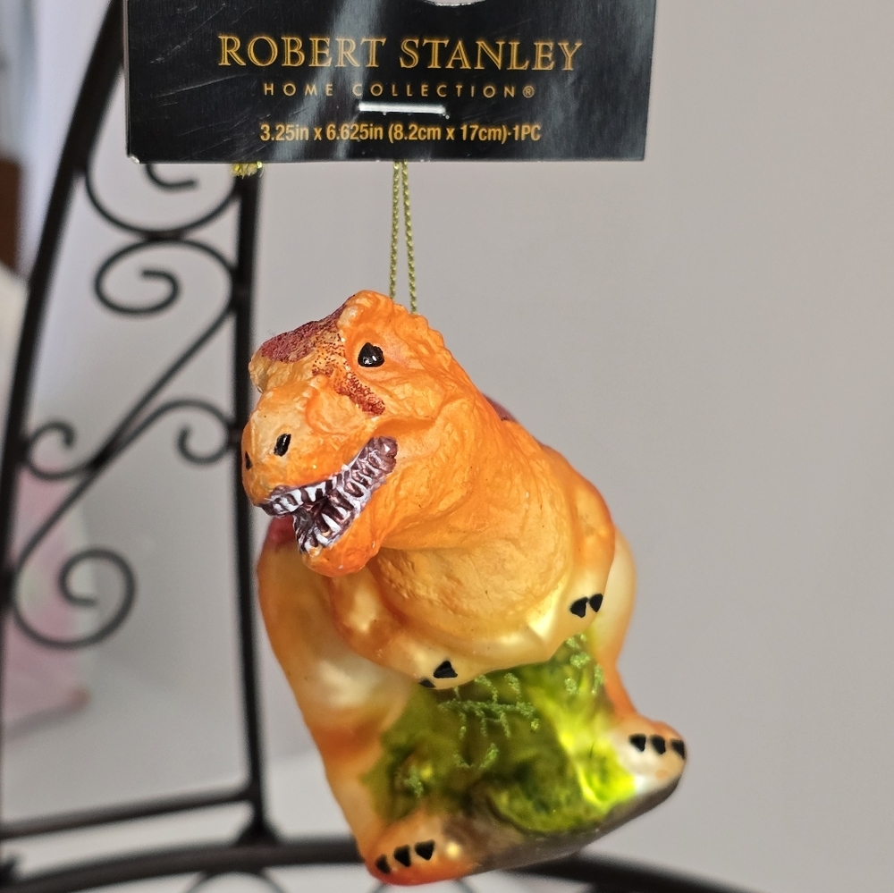 Robert Stanley Christmas glass ornaments dinosaur & fossil set nwt - Picture 3 of 8